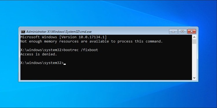 Exactly how To Fix “Access Is Denied” When Executing Bootrec/ Fixboot