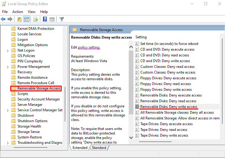 2. enable disable write protection e1643542646637