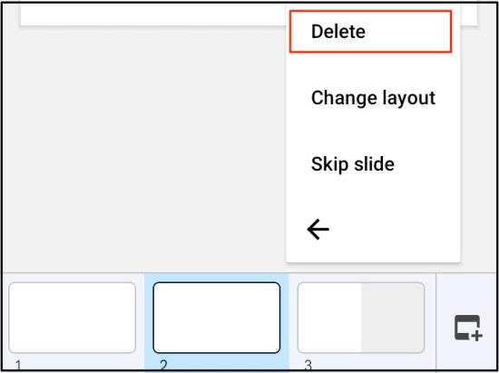 Delete Slide on Android