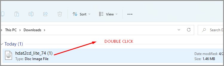 Double click method to mount iso