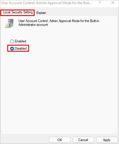 Elevated-UAC-approval-disable
