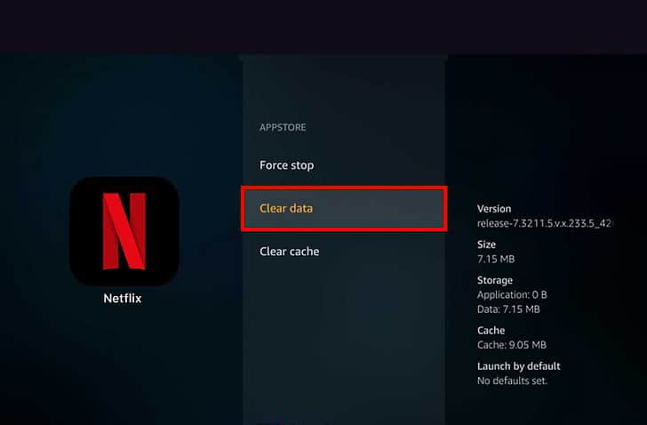 Fire Stick Clear data