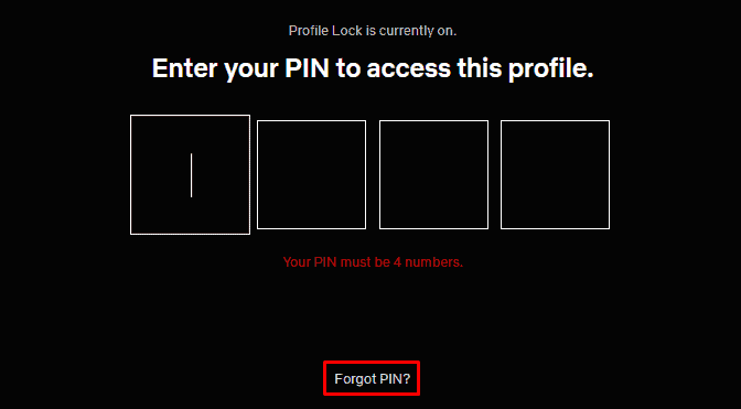 Forgot pin