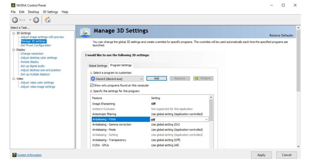 Nvidia Anti Aliasing Settings Discord