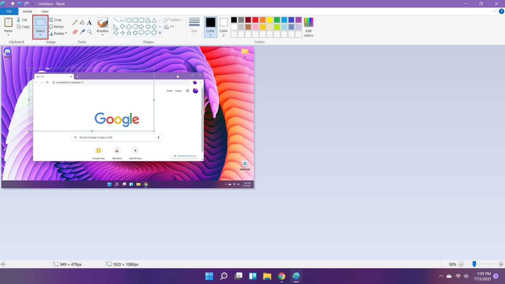 Take a screenshot on Windows 11