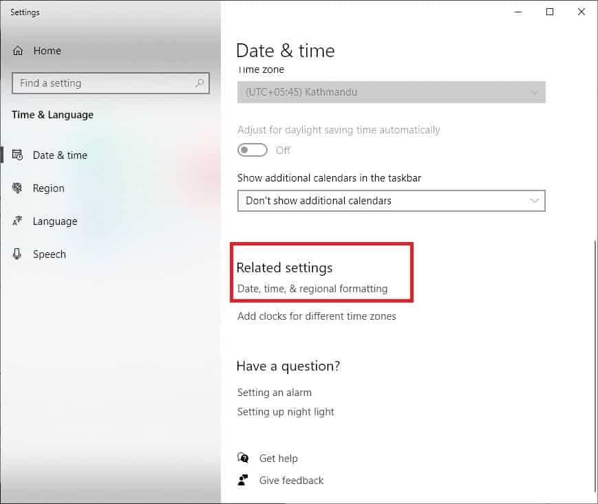 How to change time on Windows