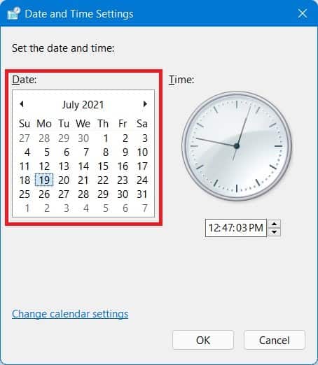 How to change time on Windows