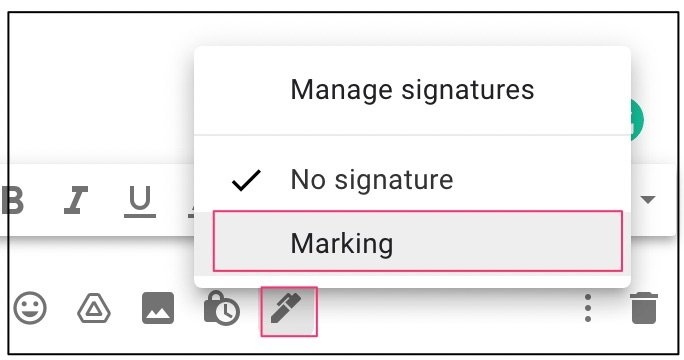 Manually Add Signature on Email