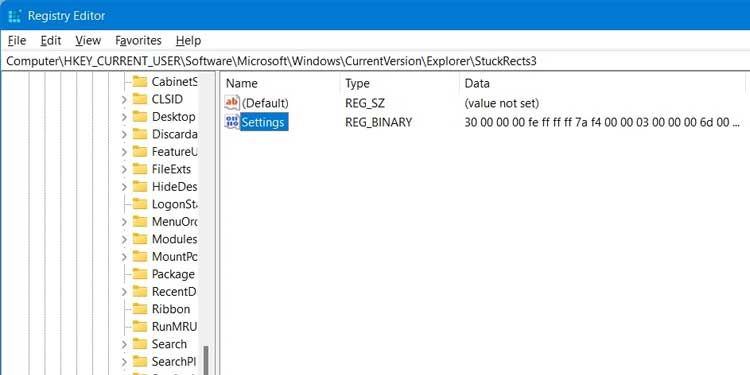 Registry Editor Settings