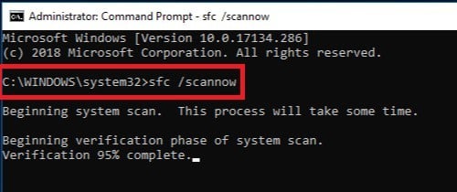 Run Sfc Scannow from cmd