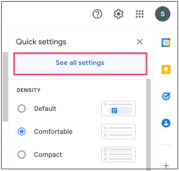 See All Settings Gmail