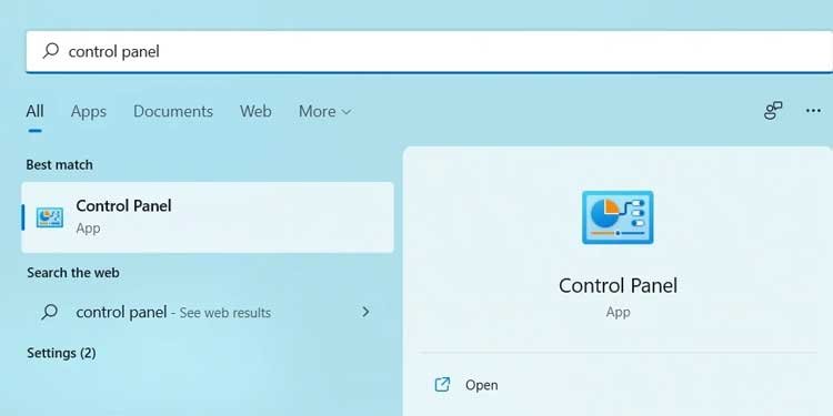 Windows 11 Control Panel