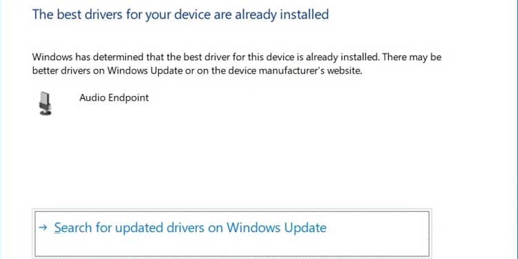Windows 11 Search for updated drivers on Windows Update