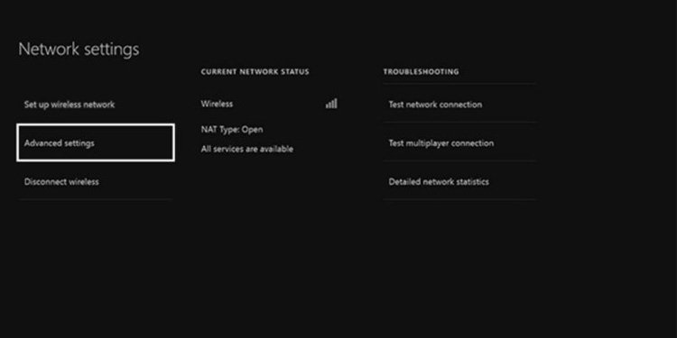 advanced network settings xbox