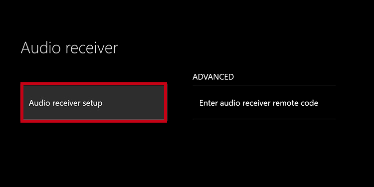 audio receiver setup 