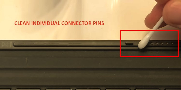 cleaning keyboard connector pins