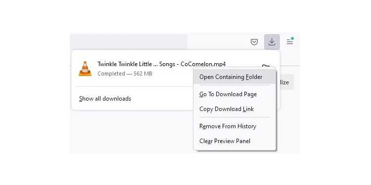 delete downloaded file on firefox