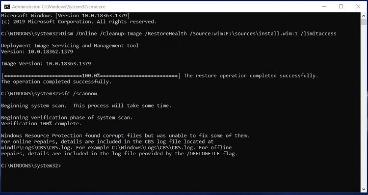 How to Fix dism sfc