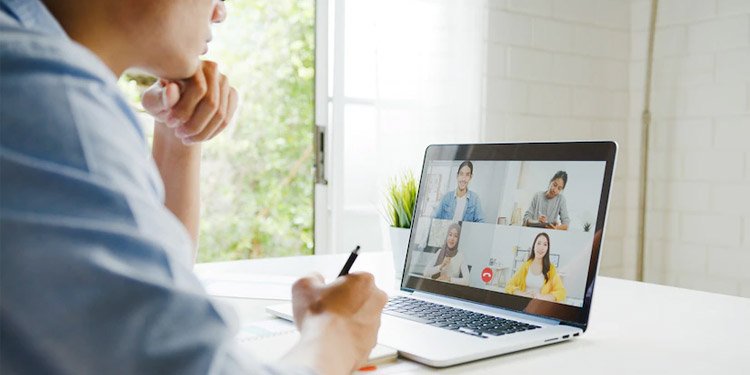 How Much Storage Do I Need On My Laptop 1 guy-taking-notes-zoom-meeting