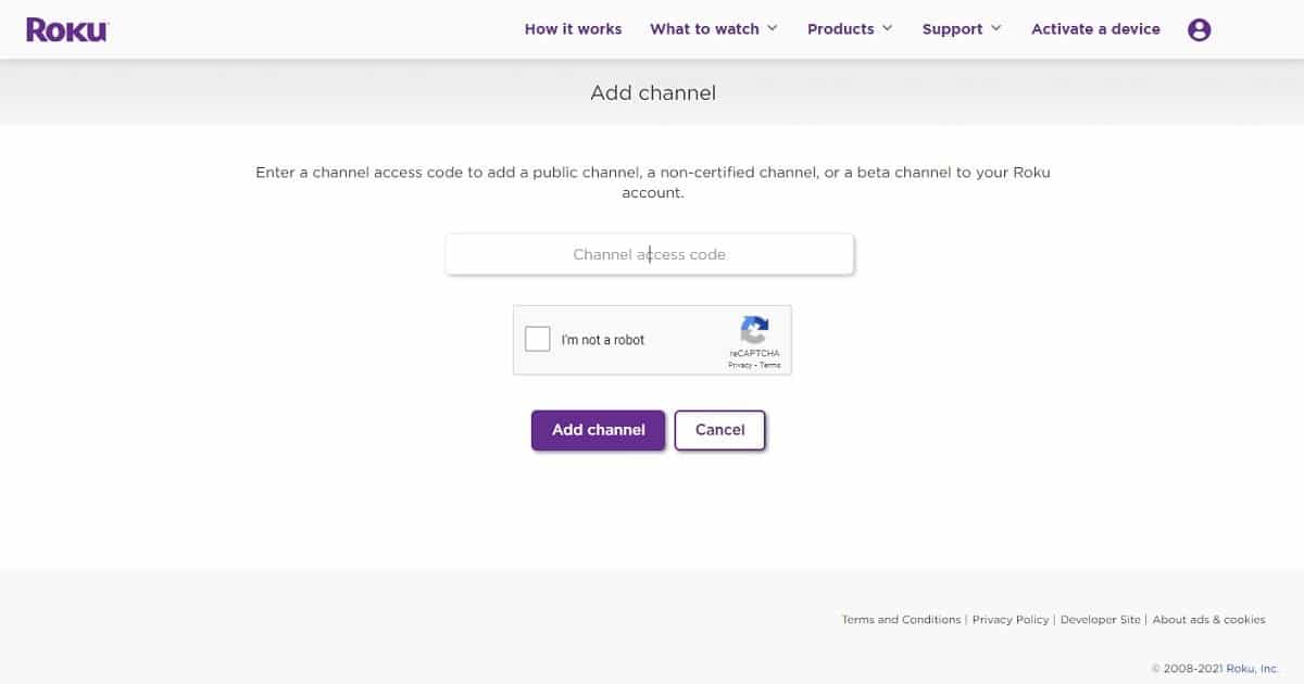 hidden or private roku channels