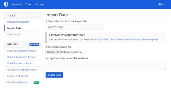 import-bitwarden-vault