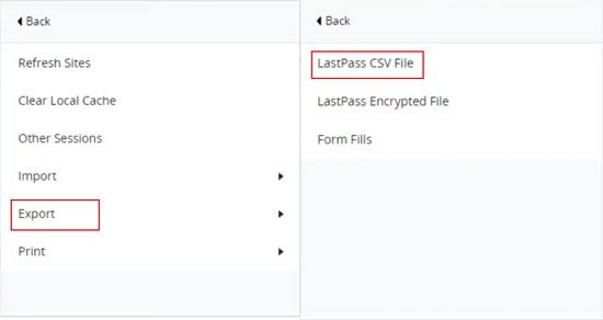 lastpass-extension-export-csv