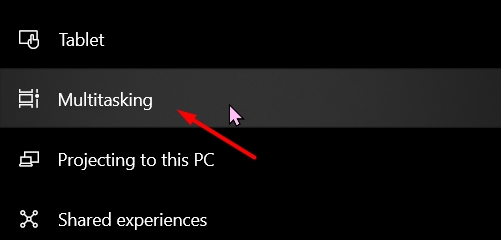 multitasking setting