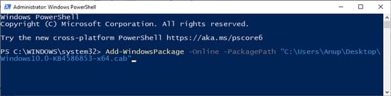 powershell-add-windowspackage