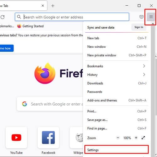 settings-firefox