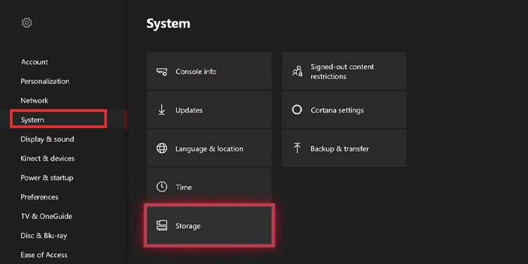 storage xbox 