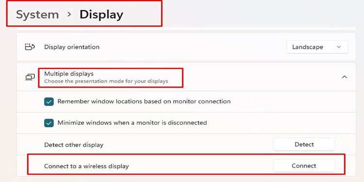 system display settings in windows 11
