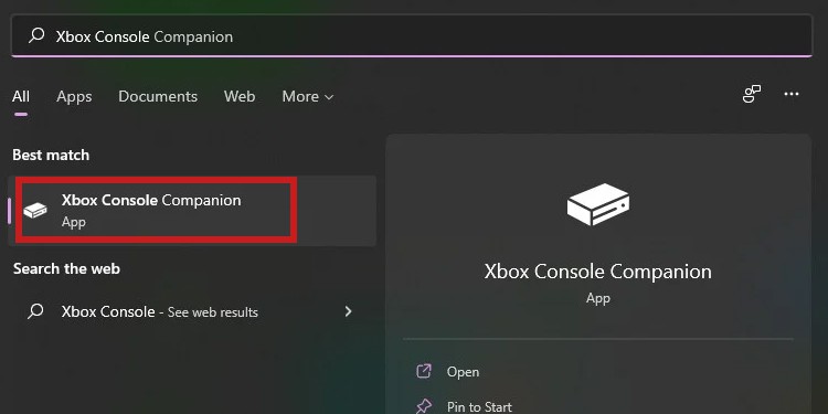 xbox console companion app